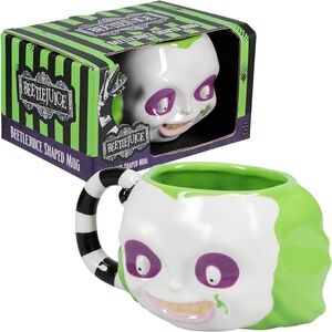 Beetlejuice Head Mug Purple Black Green New